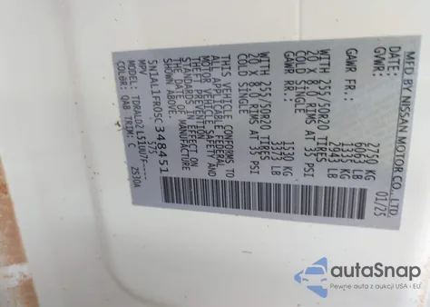 2025 Infiniti Qx60 Luxe из США, поврежденный, VIN 5N1AL1FR0SC348451